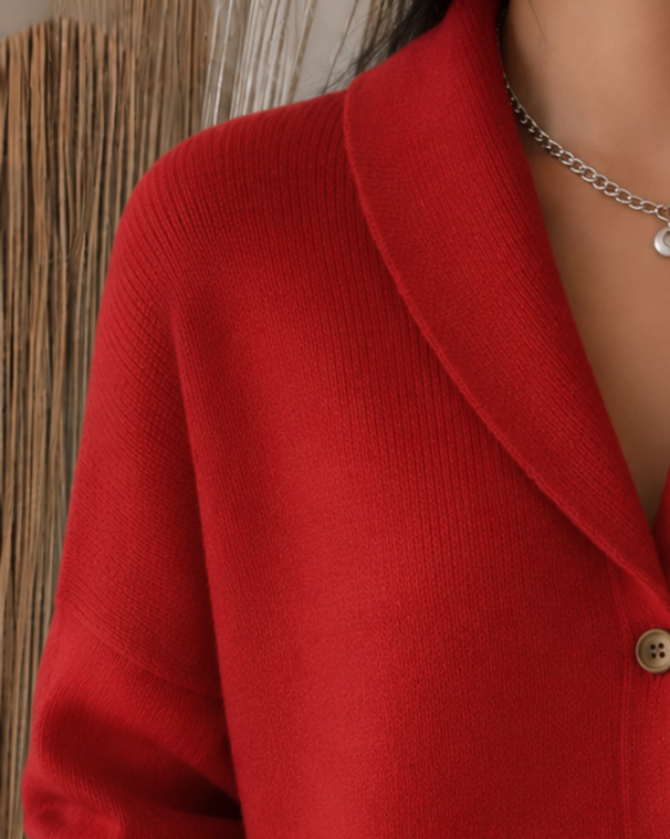 Women's Button-Up Cardigan Relaxed Fit Long Sleeve Classic Layering