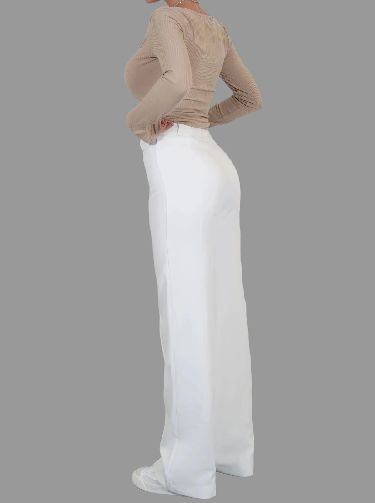 Women's Tailored High Waist Wide Leg Trousers Classic Fit Stylish Everyday