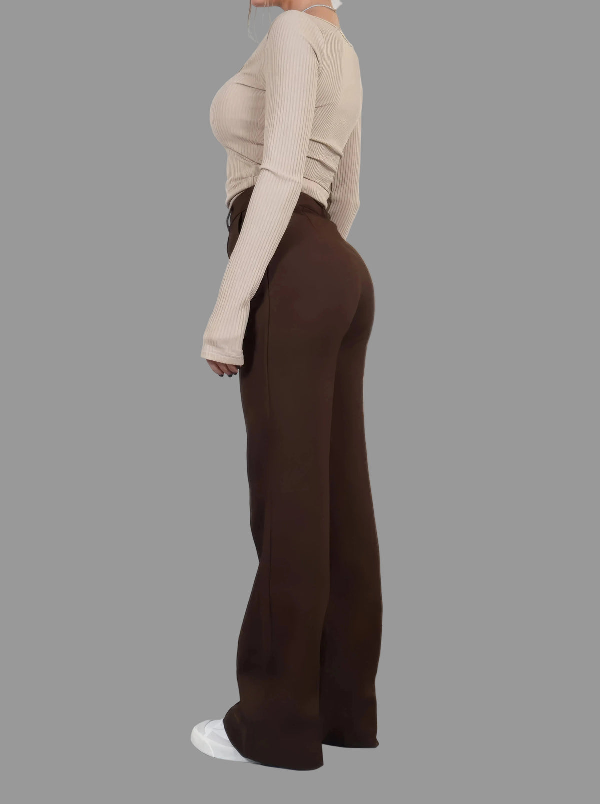 Women's Tailored High Waist Wide Leg Trousers Classic Fit Stylish Everyday