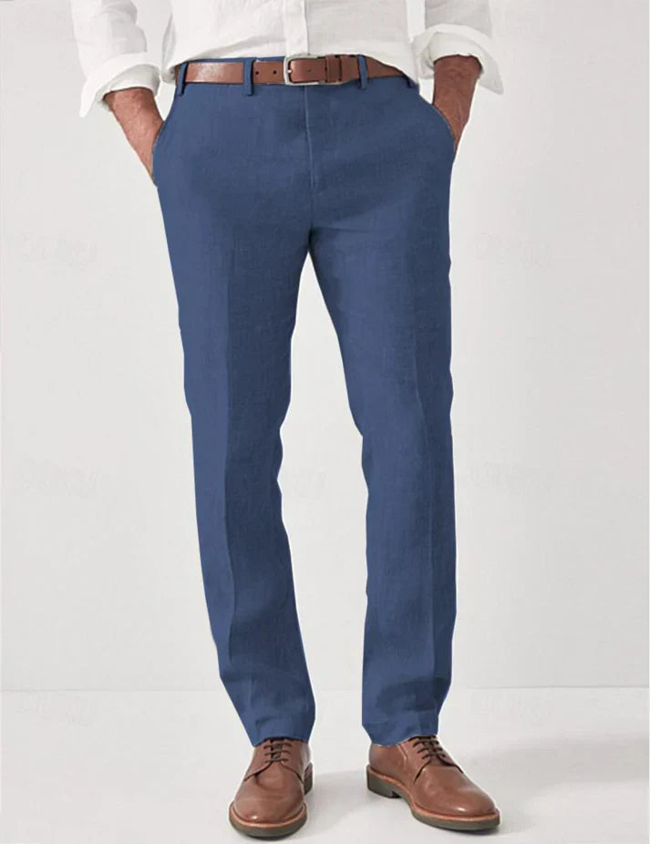 Men's Relaxed Fit Trousers Lightweight Casual Everyday Wear