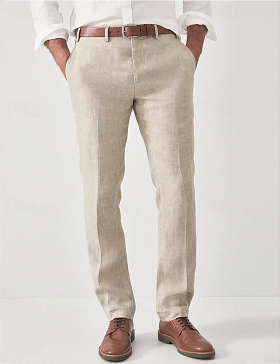 Men's Relaxed Fit Trousers Lightweight Casual Everyday Wear
