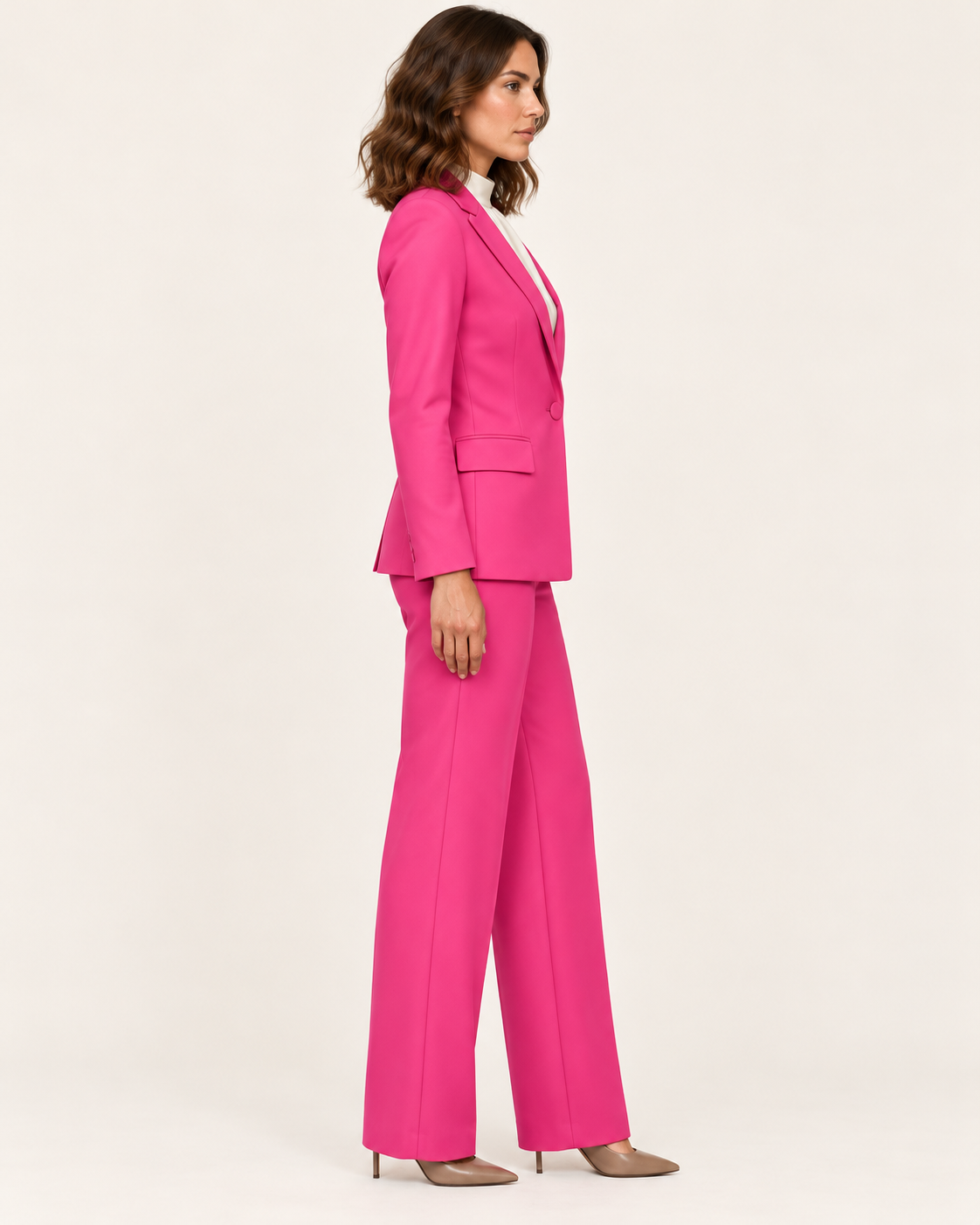 Women's Single Button Blazer Trouser Suit