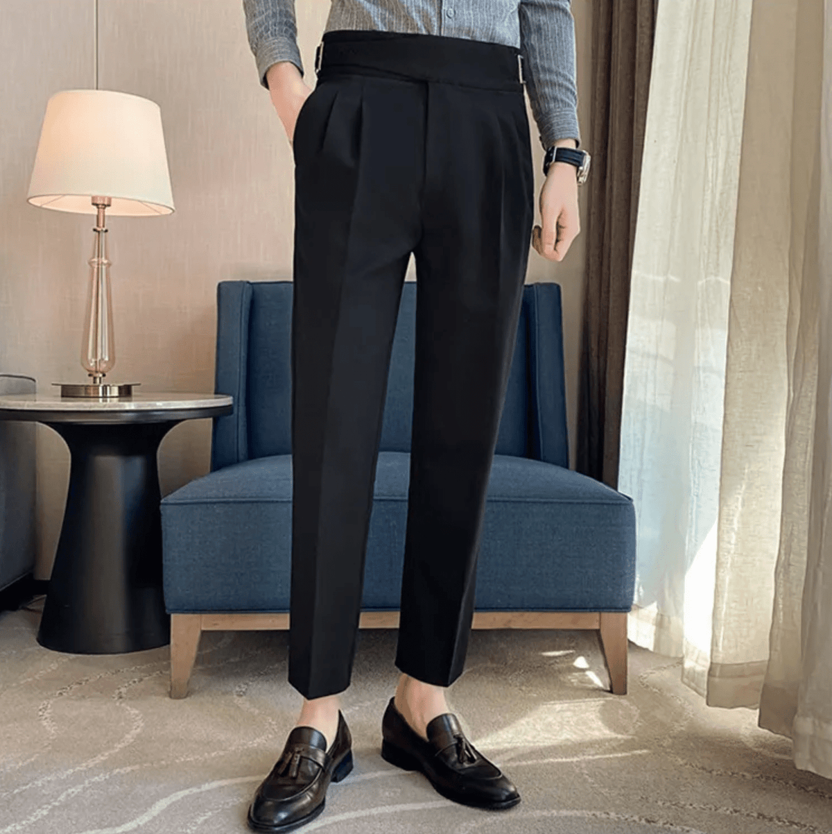 Men's Straight Fit Casual Trousers Relaxed Styling Versatile Everyday Wear