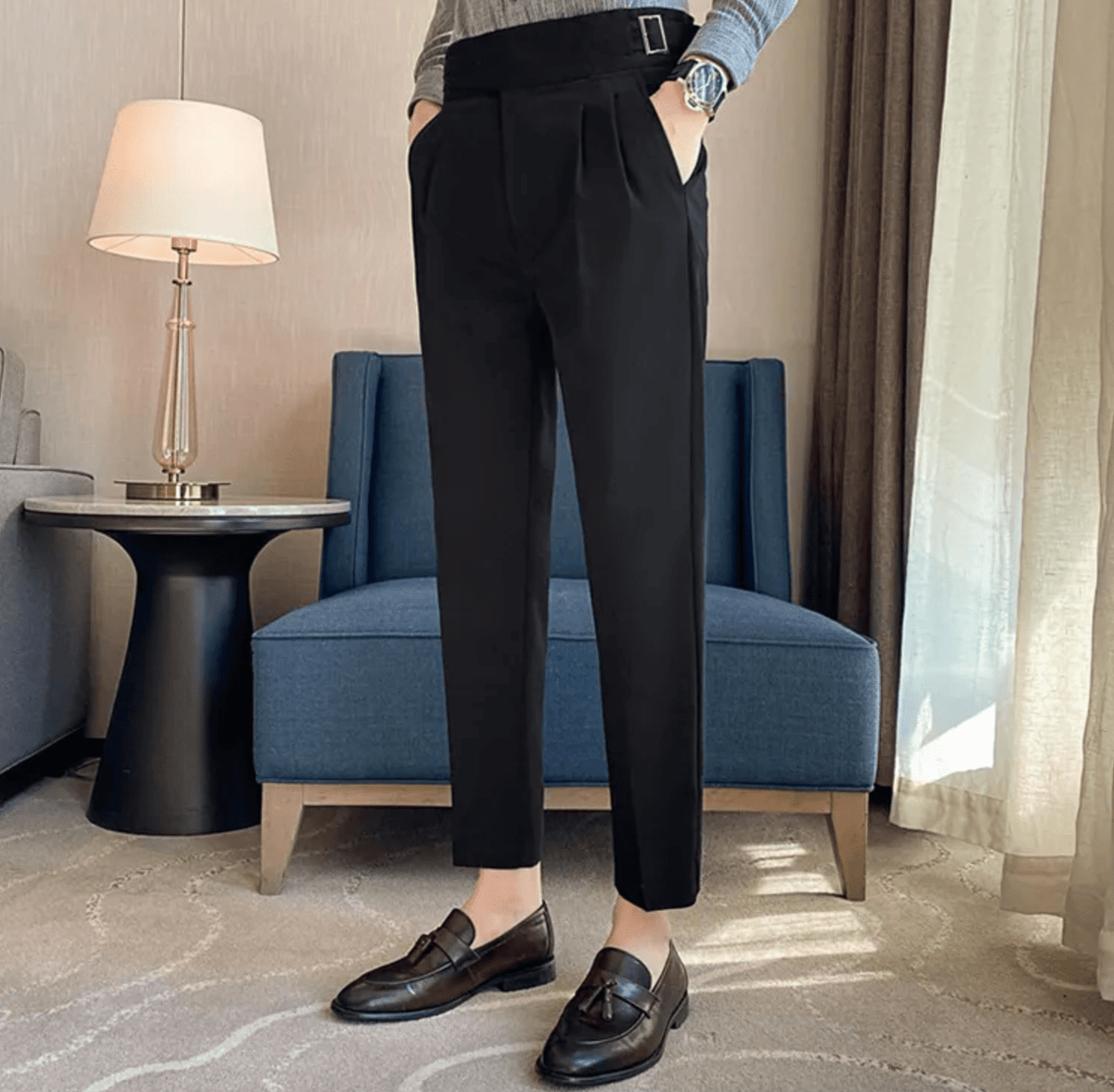 Men's Straight Fit Casual Trousers Relaxed Styling Versatile Everyday Wear