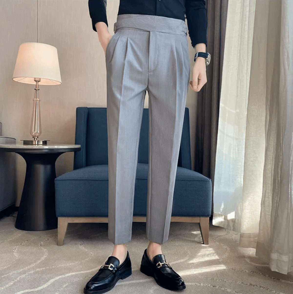 Men's Straight Fit Casual Trousers Relaxed Styling Versatile Everyday Wear