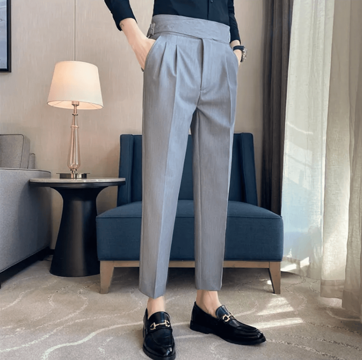 Men's Straight Fit Casual Trousers Relaxed Styling Versatile Everyday Wear