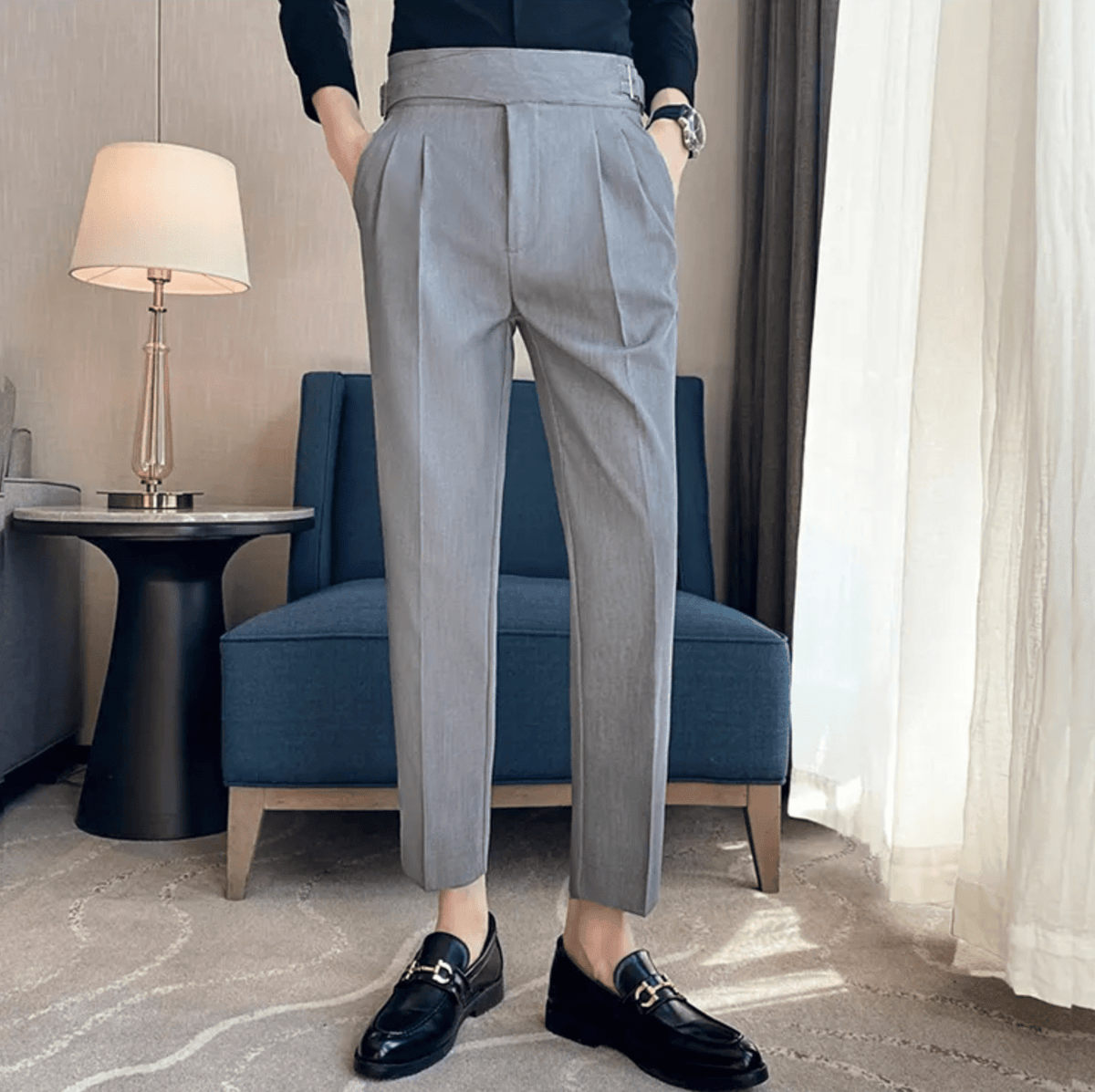 Men's Straight Fit Casual Trousers Relaxed Styling Versatile Everyday Wear