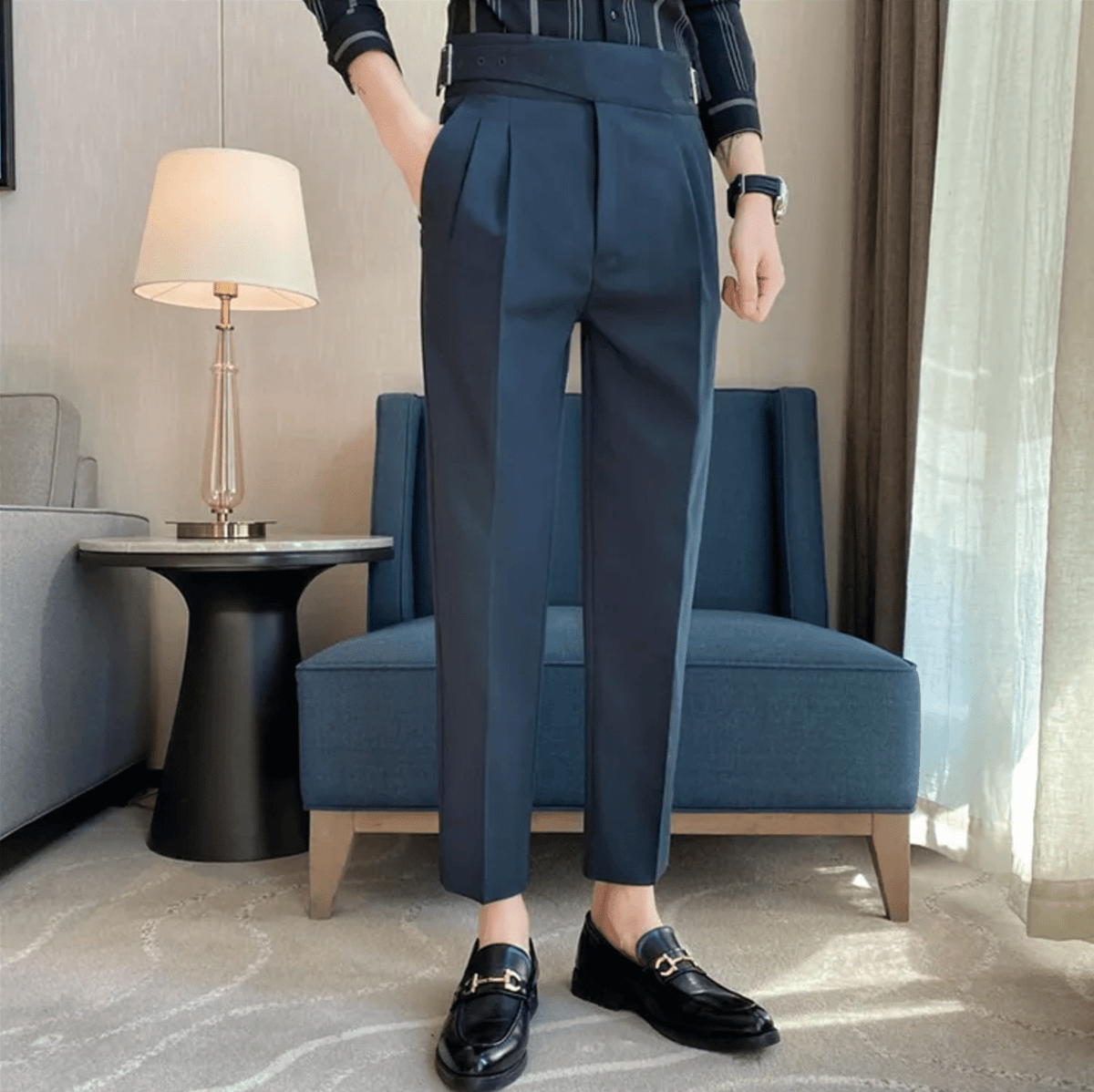 Men's Straight Fit Casual Trousers Relaxed Styling Versatile Everyday Wear