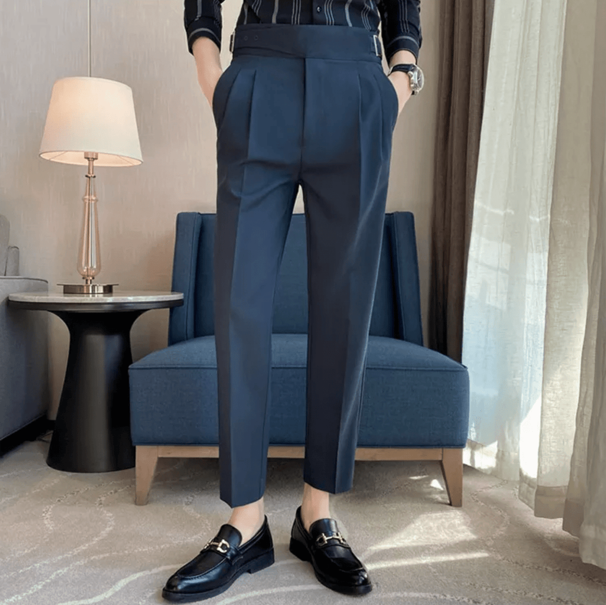 Men's Straight Fit Casual Trousers Relaxed Styling Versatile Everyday Wear