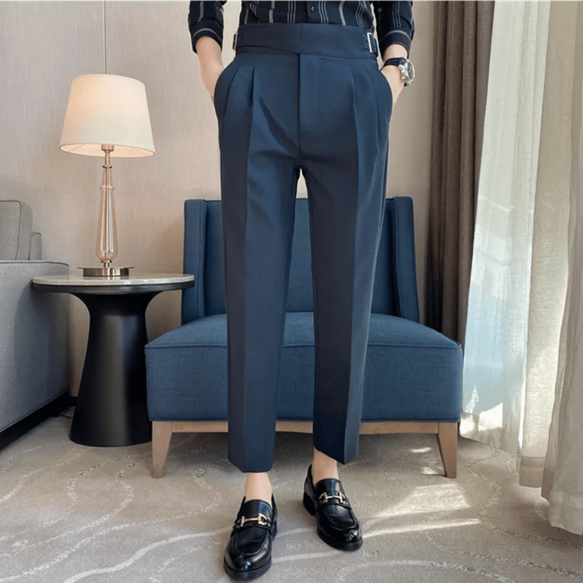 Men's Straight Fit Casual Trousers Relaxed Styling Versatile Everyday Wear
