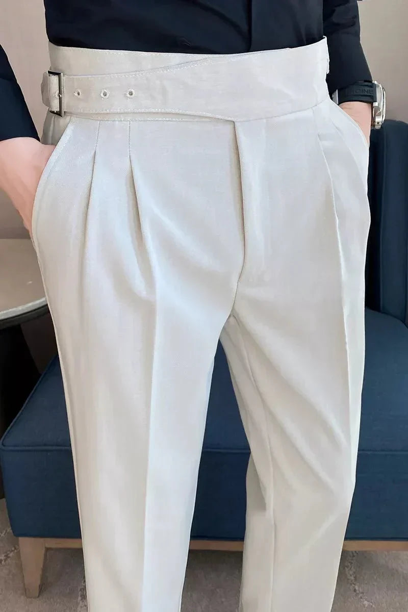 Men's Straight Fit Casual Trousers Relaxed Styling Versatile Everyday Wear