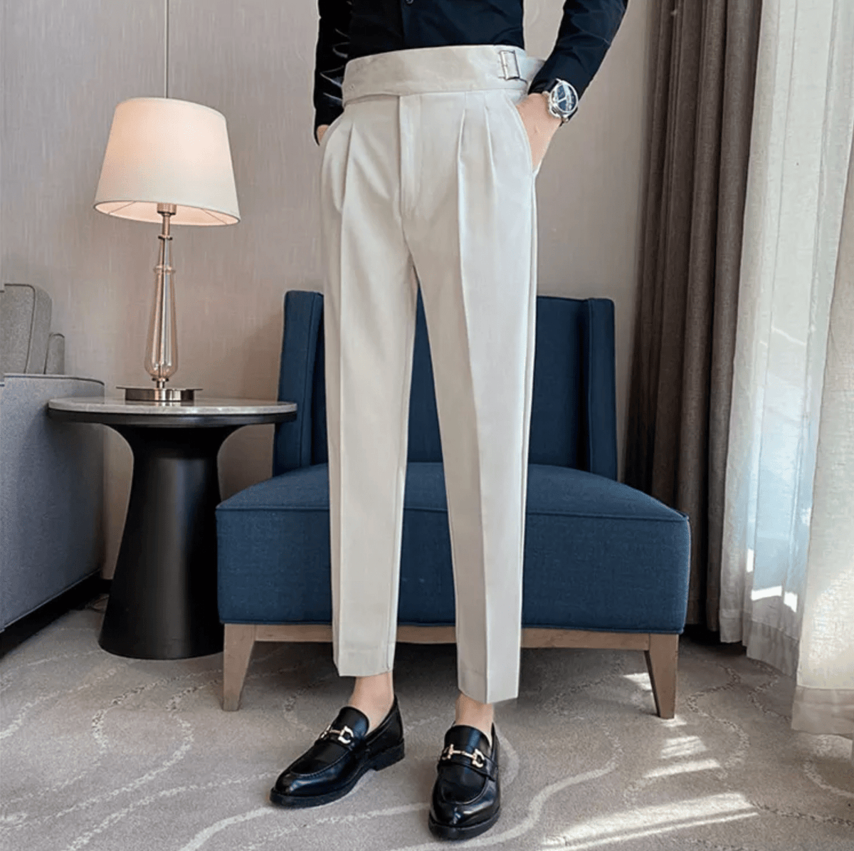 Men's Straight Fit Casual Trousers Relaxed Styling Versatile Everyday Wear