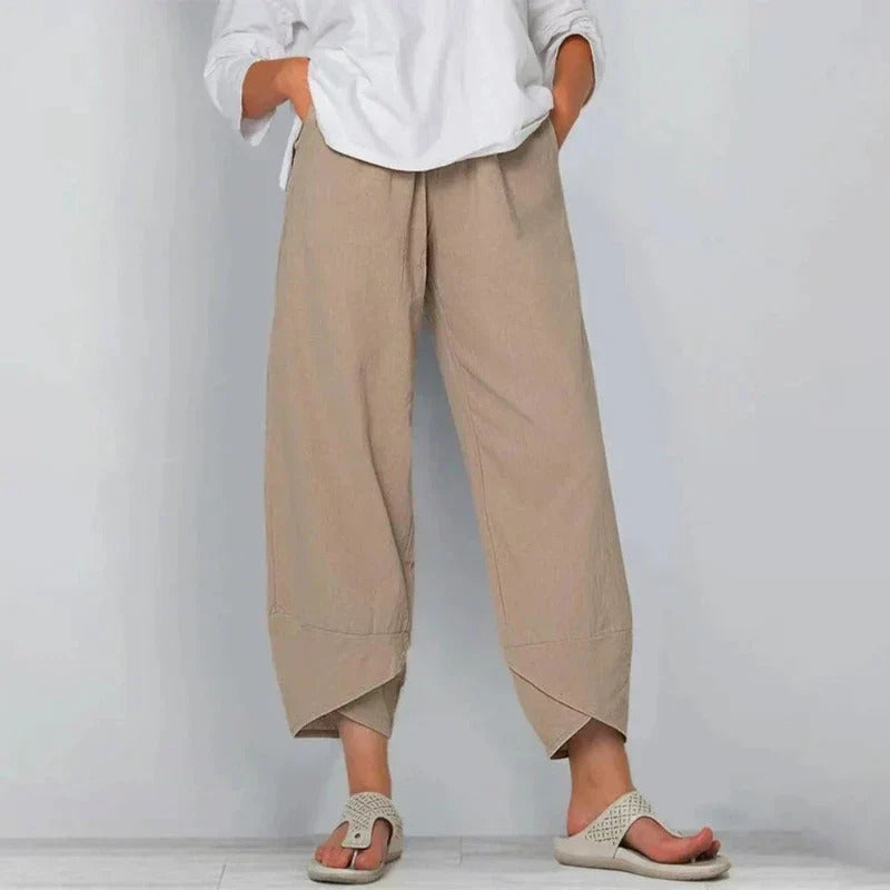 Women's Chic Summer Trousers Relaxed Fit Lightweight Stylish Casual Everyday
