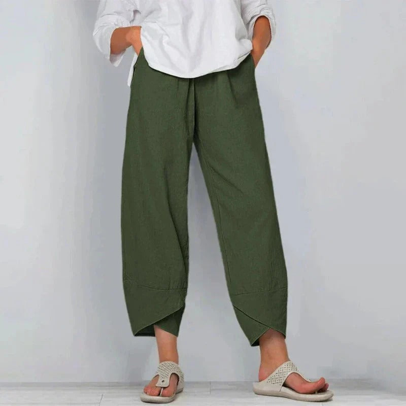 Women's Chic Summer Trousers Relaxed Fit Lightweight Stylish Casual Everyday