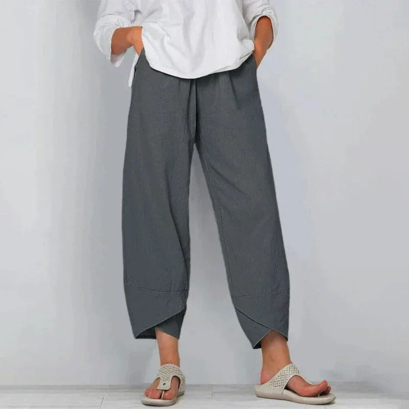 Women's Chic Summer Trousers Relaxed Fit Lightweight Stylish Casual Everyday