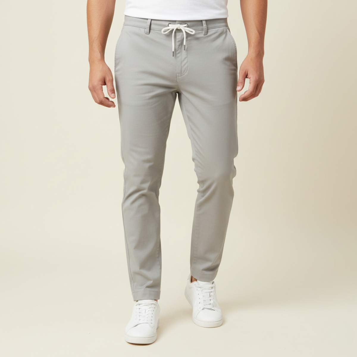 Men's Smart Stretch Trousers Slim Fit Versatile Everyday Casual Wear