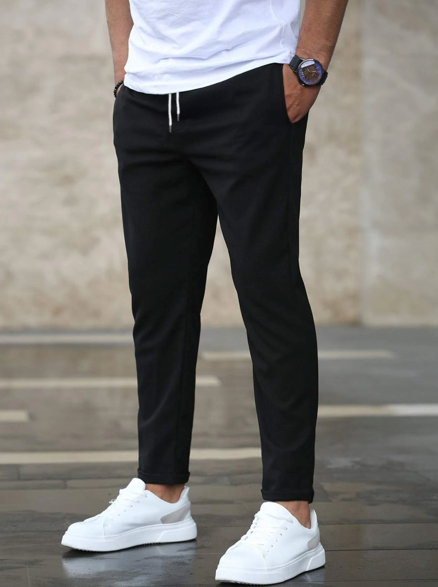 Men's Smart Stretch Trousers Slim Fit Versatile Everyday Casual Wear