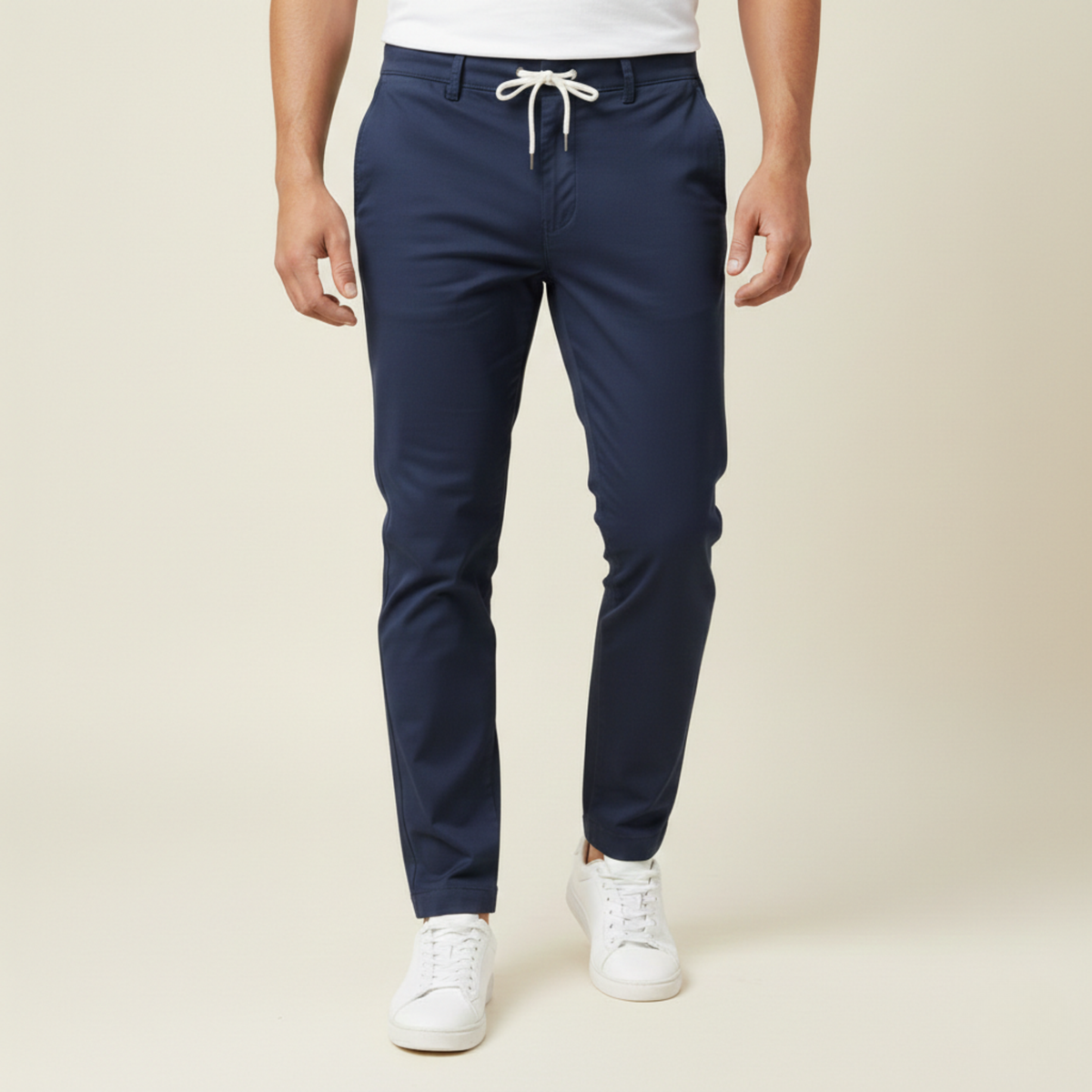 Men's Smart Stretch Trousers Slim Fit Versatile Everyday Casual Wear