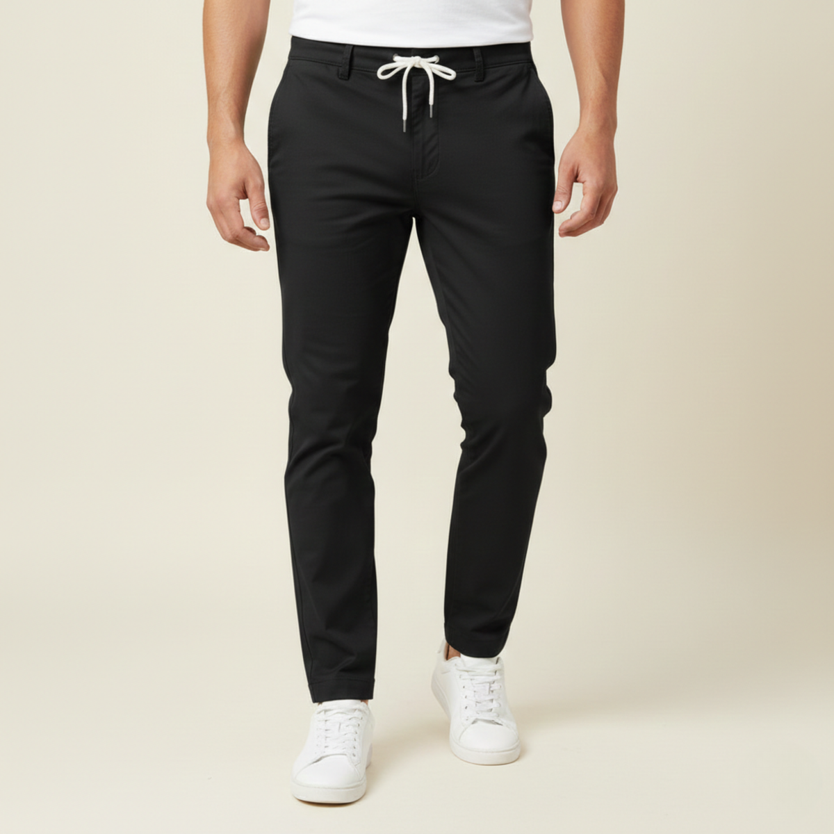 Men's Smart Stretch Trousers Slim Fit Versatile Everyday Casual Wear