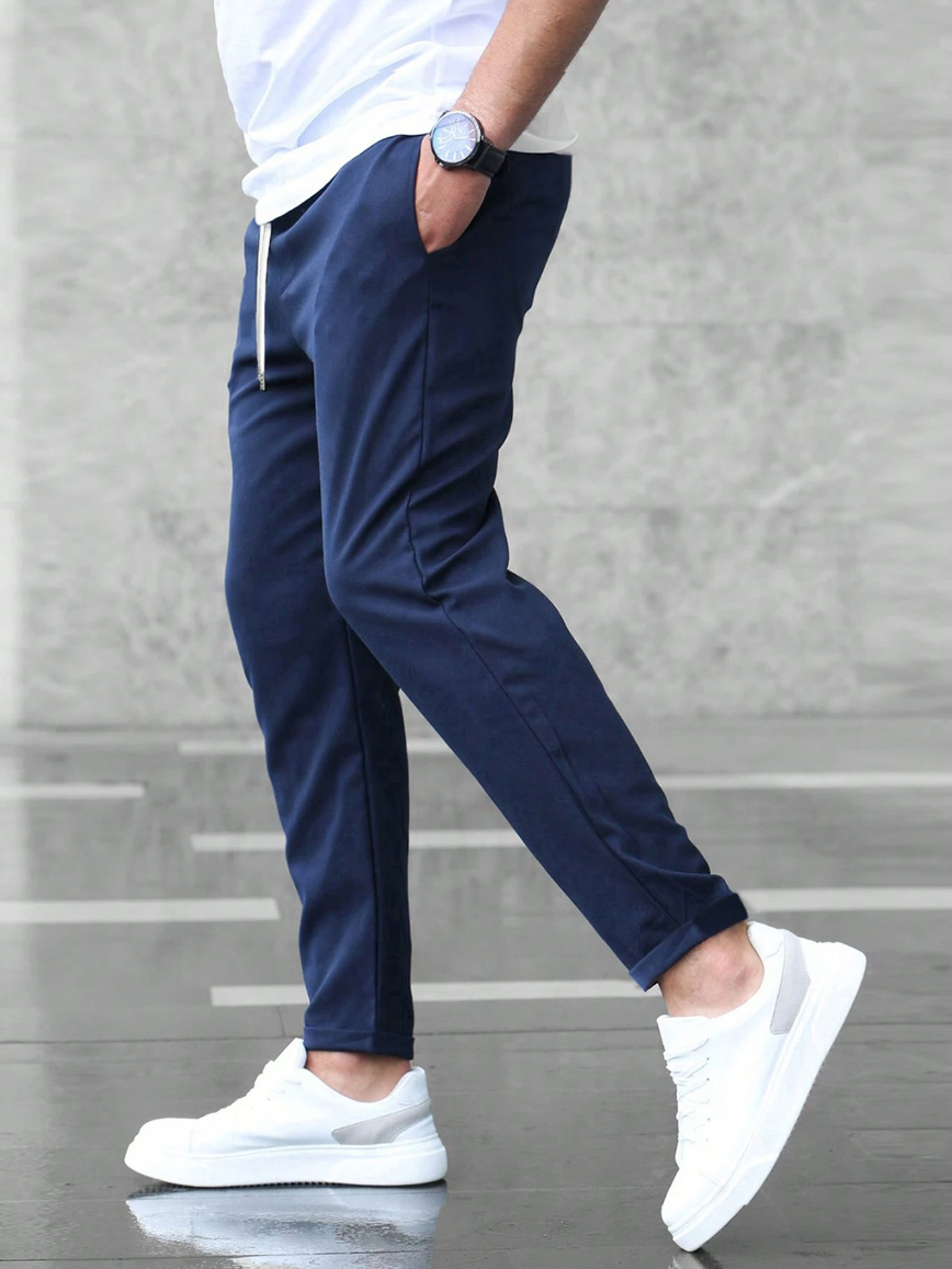 Men's Smart Stretch Trousers Slim Fit Versatile Everyday Casual Wear