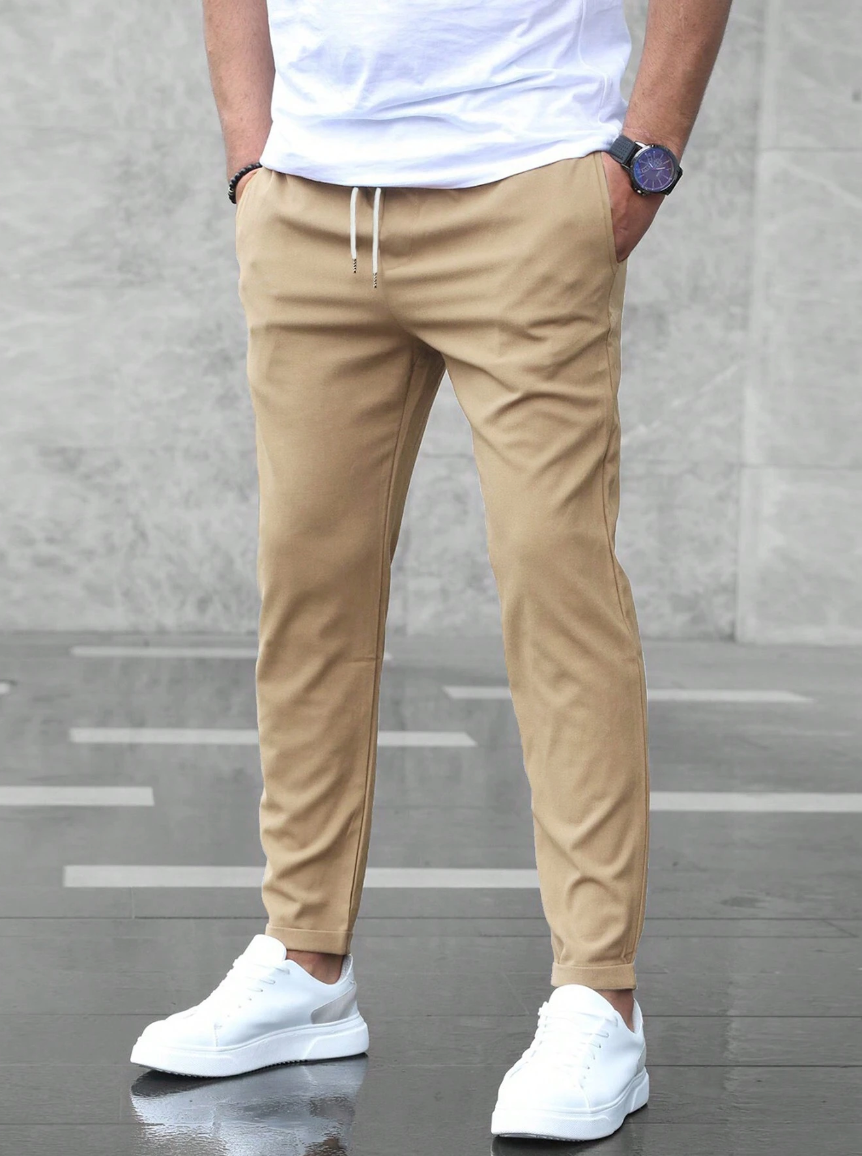 Men's Smart Stretch Trousers Slim Fit Versatile Everyday Casual Wear