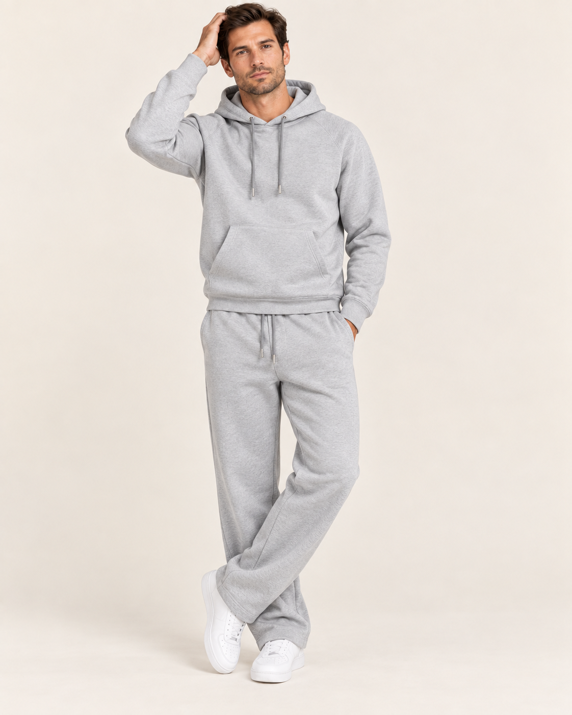 Men's Tracksuit Set Hoodie and Sweatpants in Grey