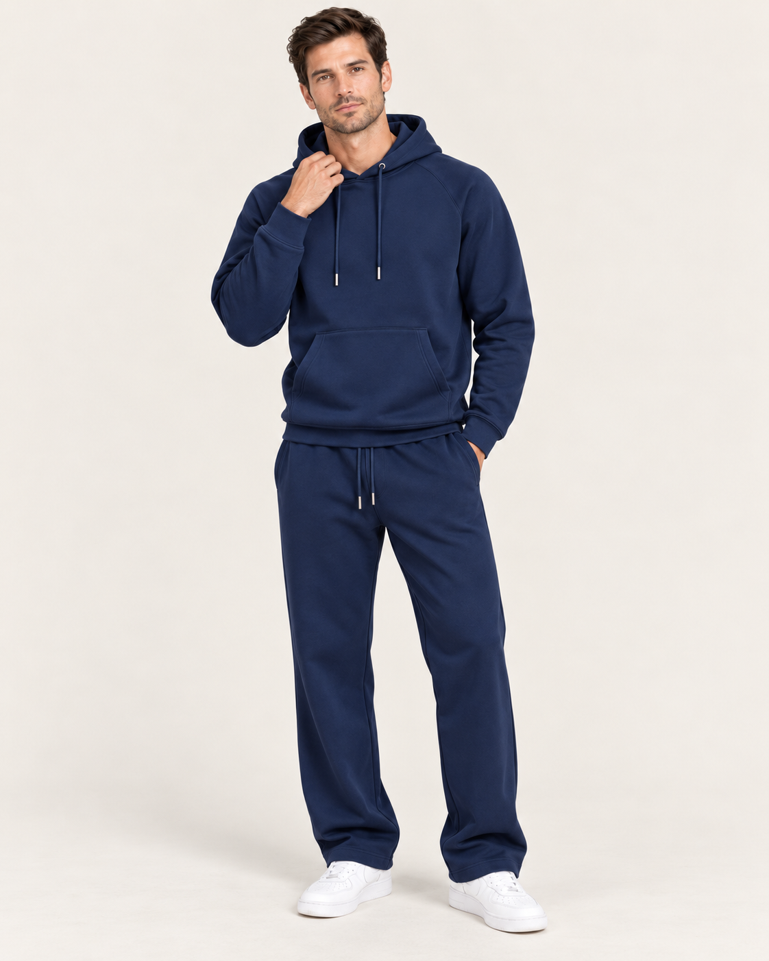 Men's Tracksuit Set Hoodie and Sweatpants in Blue