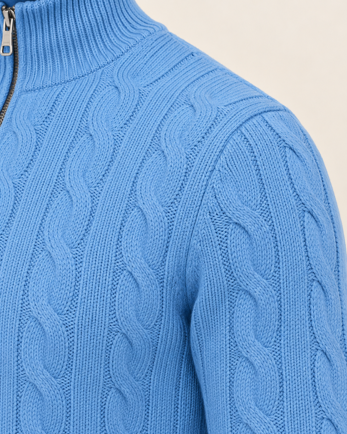 Men's Cable Knit Quarter Zip Jumper