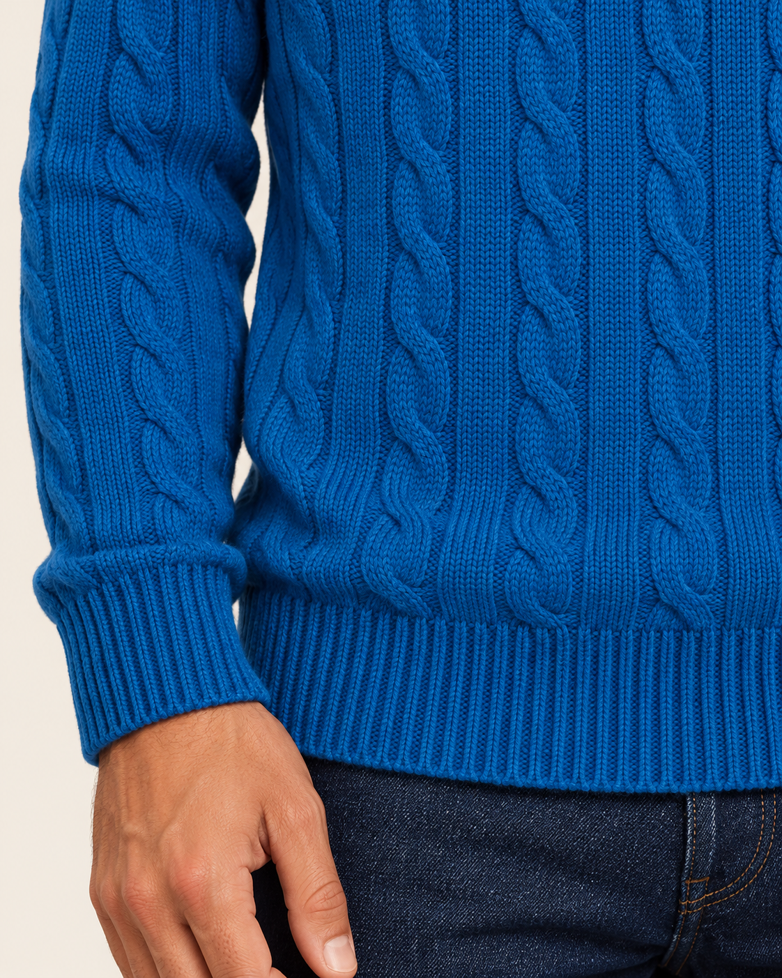 Men's Cable Knit Quarter Zip Jumper