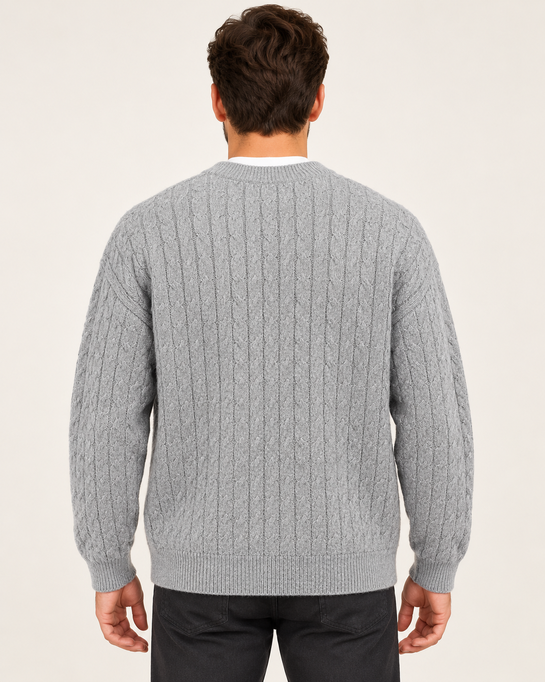 Men's Chunky Cable Knit Button Cardigan
