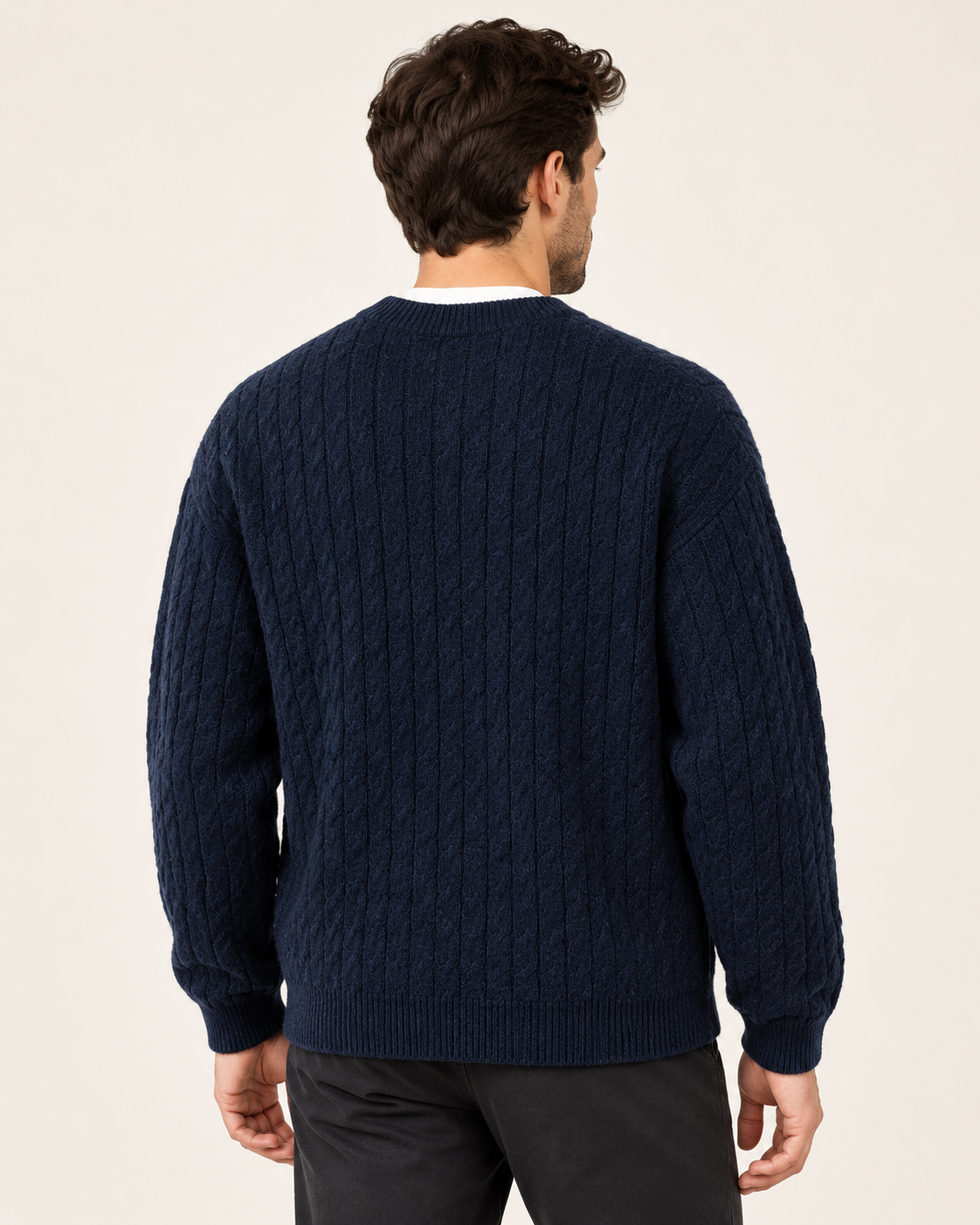 Men's Chunky Cable Knit Button Cardigan
