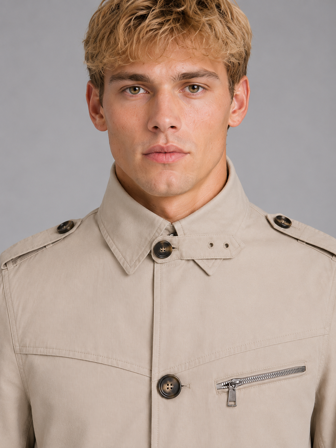 Men's Classic Double Breasted Trench Coat Belted Overcoat Stylish Timeless