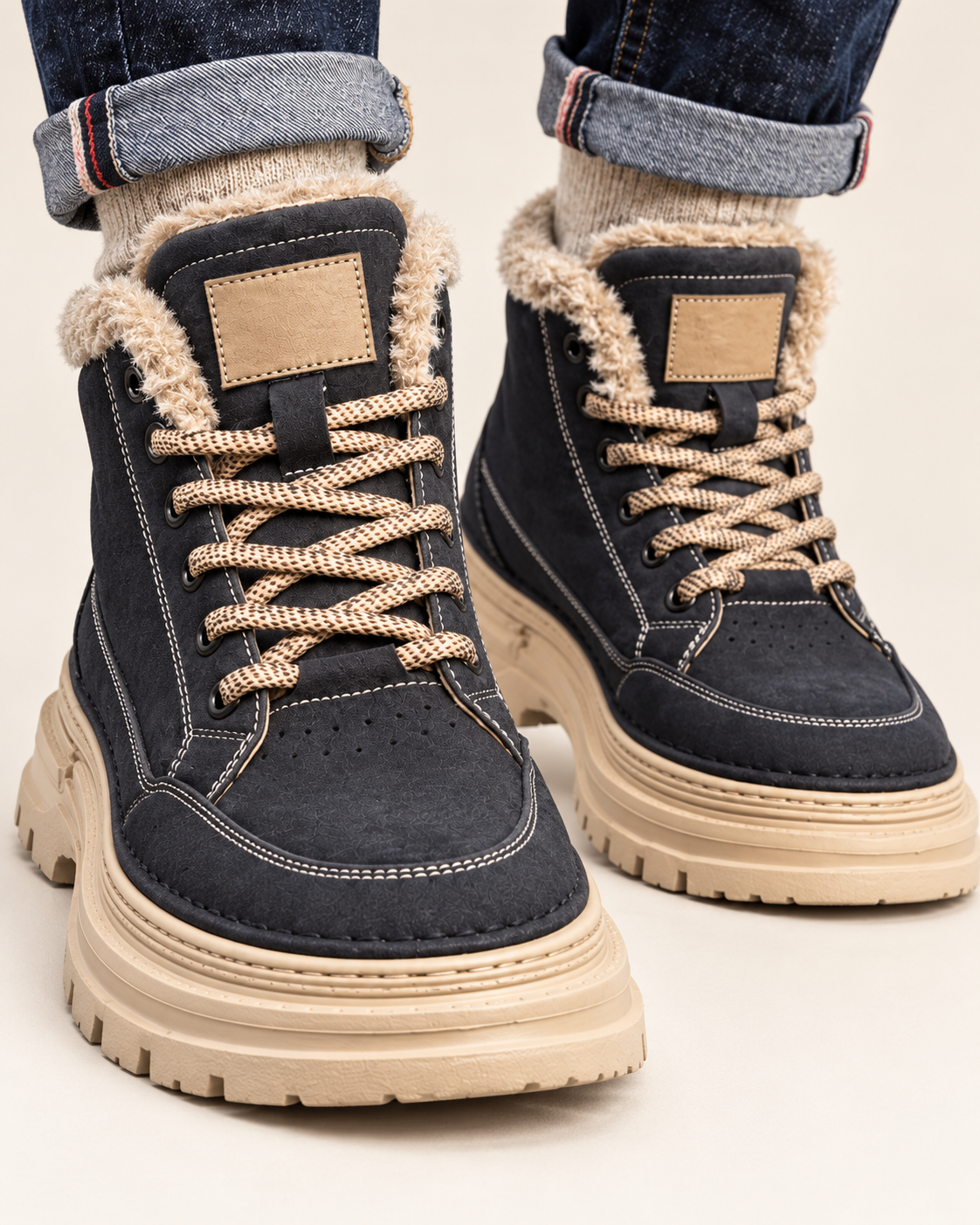 Men's Fleece Lined Lace Up Boots