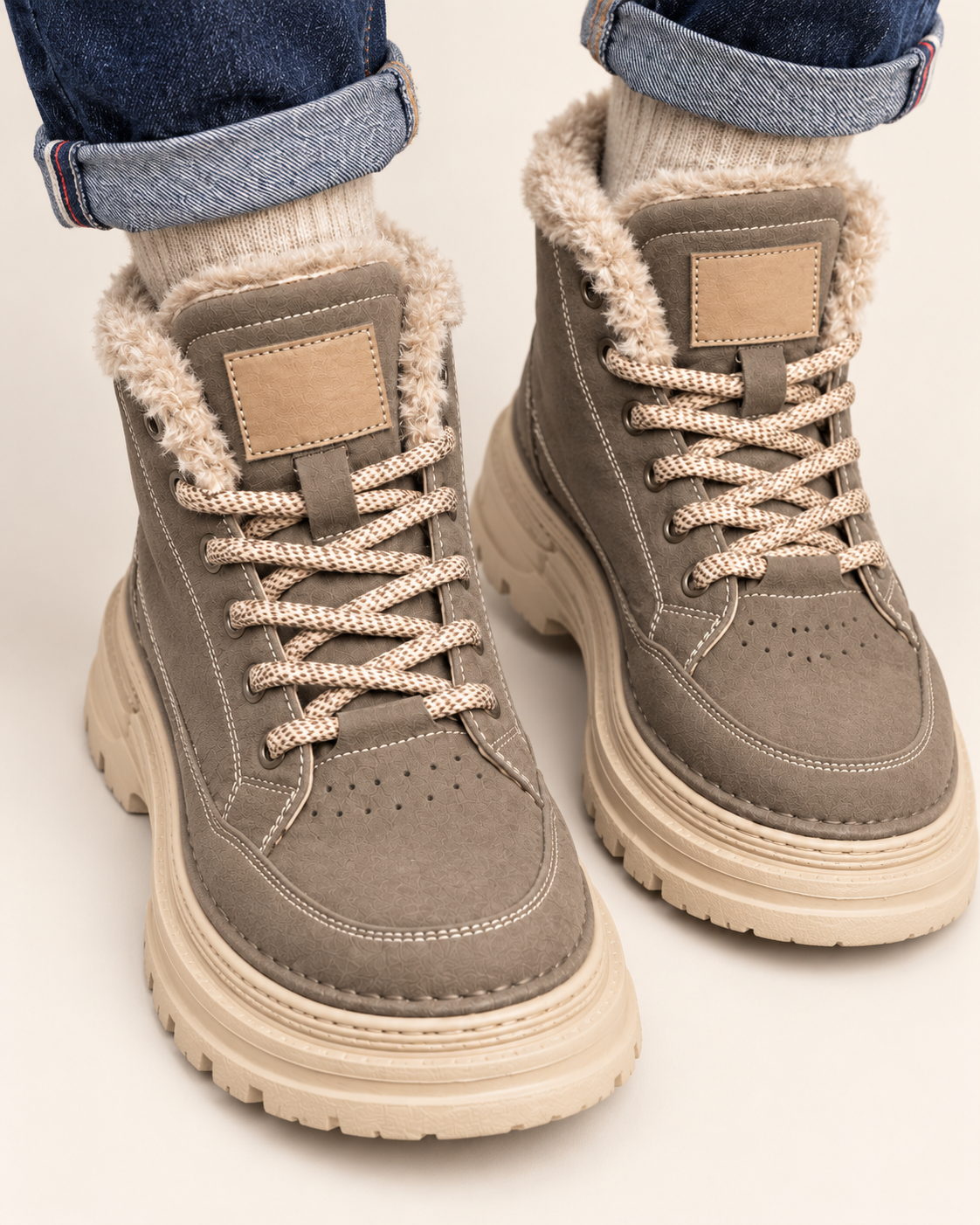 Men's Fleece Lined Lace Up Boots
