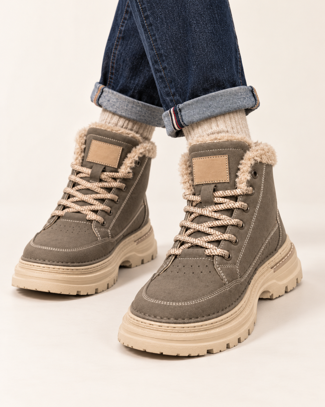 Men's Fleece Lined Lace Up Boots