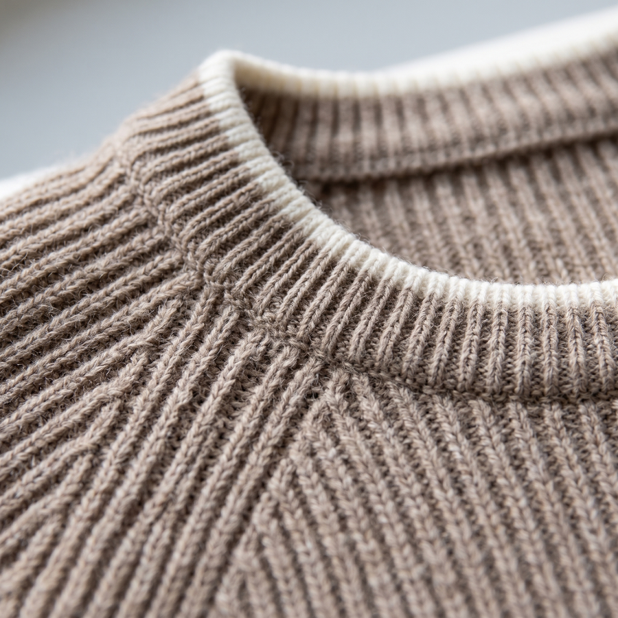 Men's Knit Jumper — Crew Neck, Ribbed Trim, Everyday Layering