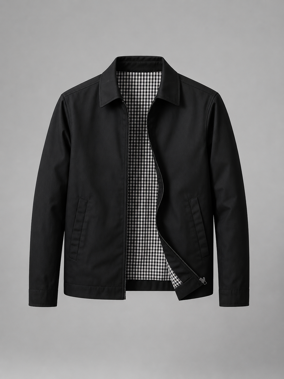 Men's Casual Zip Jacket Relaxed Fit Long Sleeve Smart-Casual Versatile