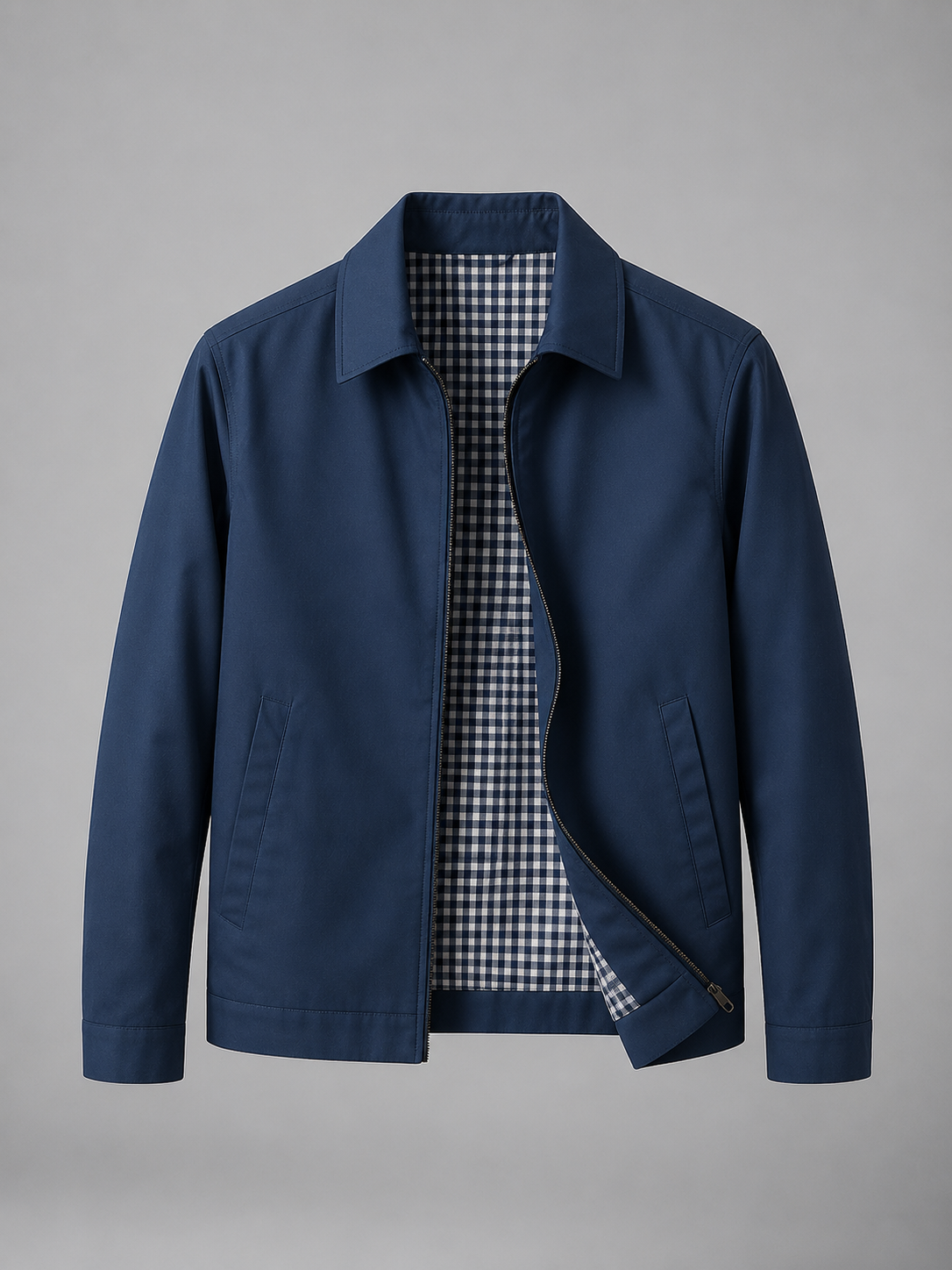 Men's Casual Zip Jacket Relaxed Fit Long Sleeve Smart-Casual Versatile