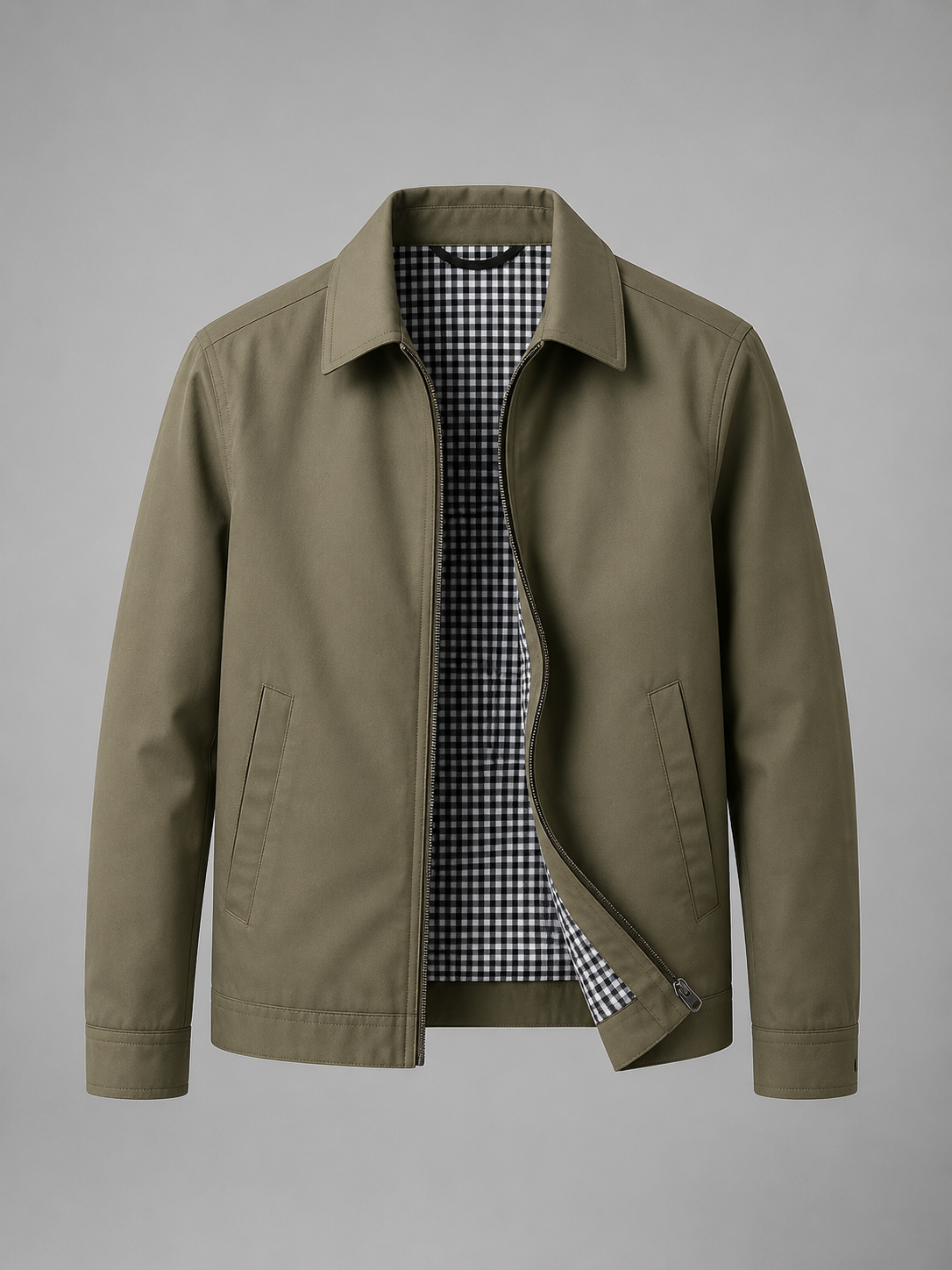Men's Casual Zip Jacket Relaxed Fit Long Sleeve Smart-Casual Versatile