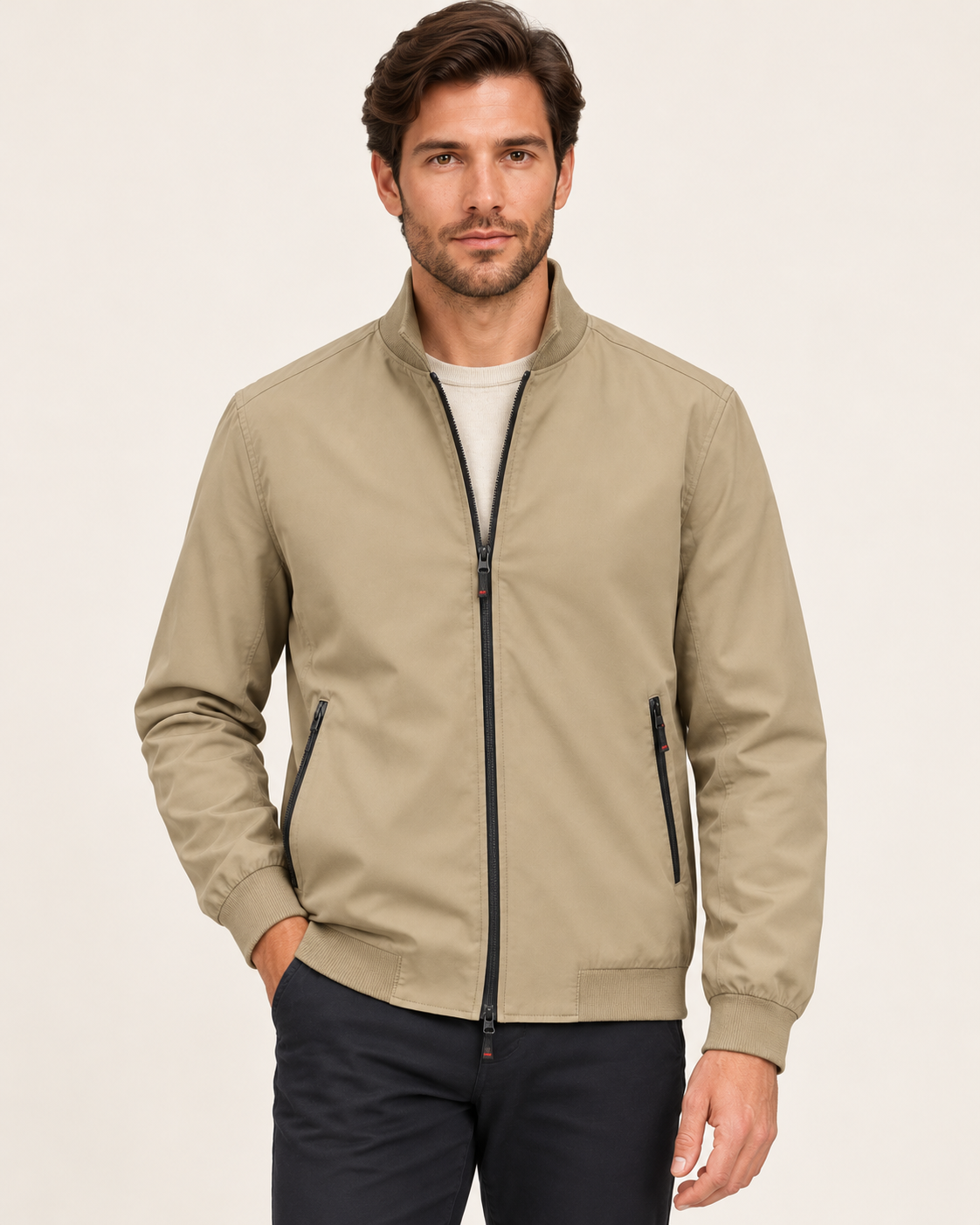 Men's Lightweight Zip Up Bomber Jacket