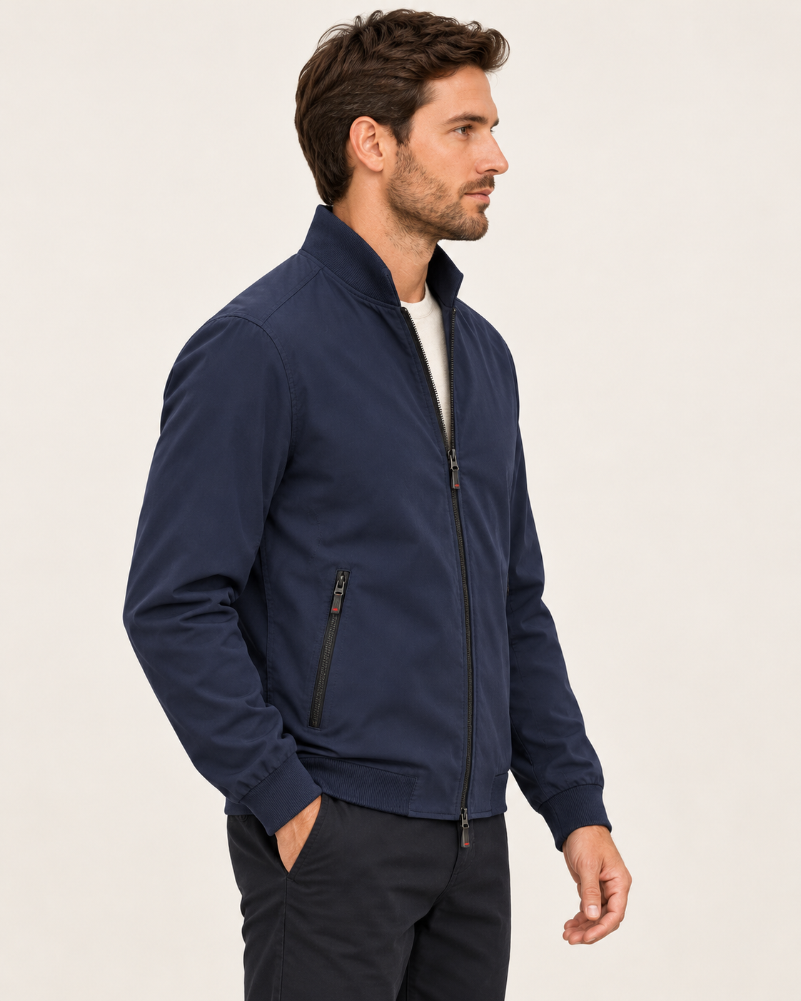 Men's Lightweight Zip Up Bomber Jacket