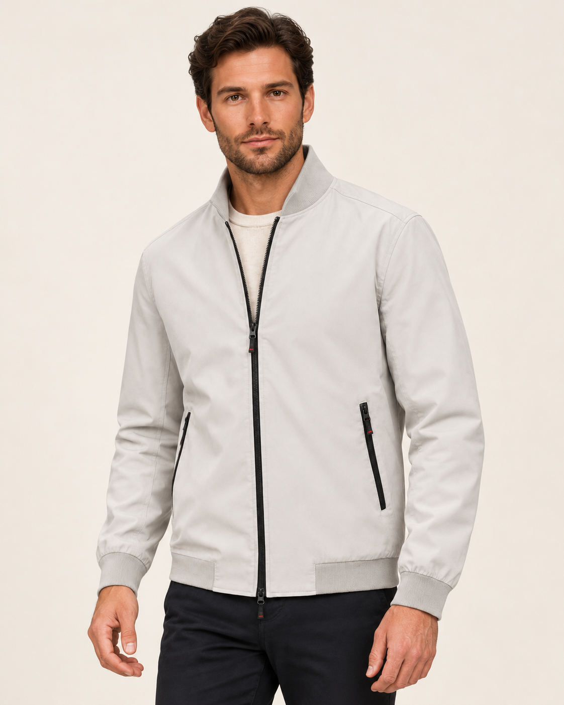 Men's Lightweight Zip Up Bomber Jacket