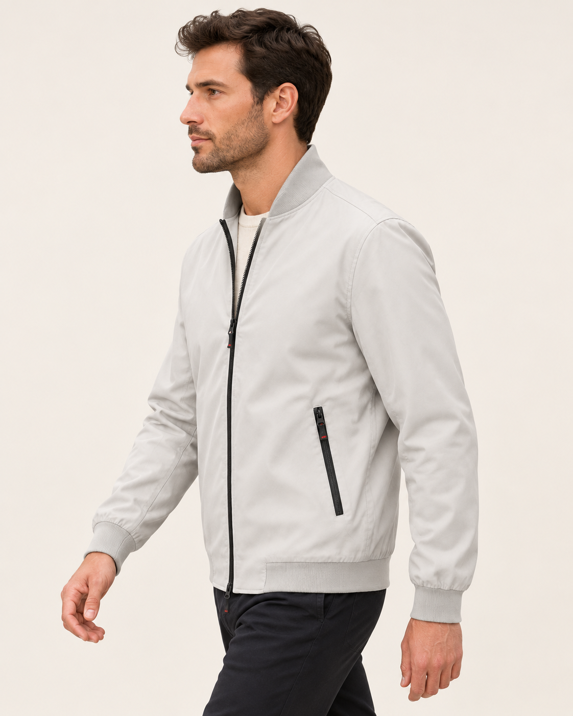 Men's Lightweight Zip Up Bomber Jacket
