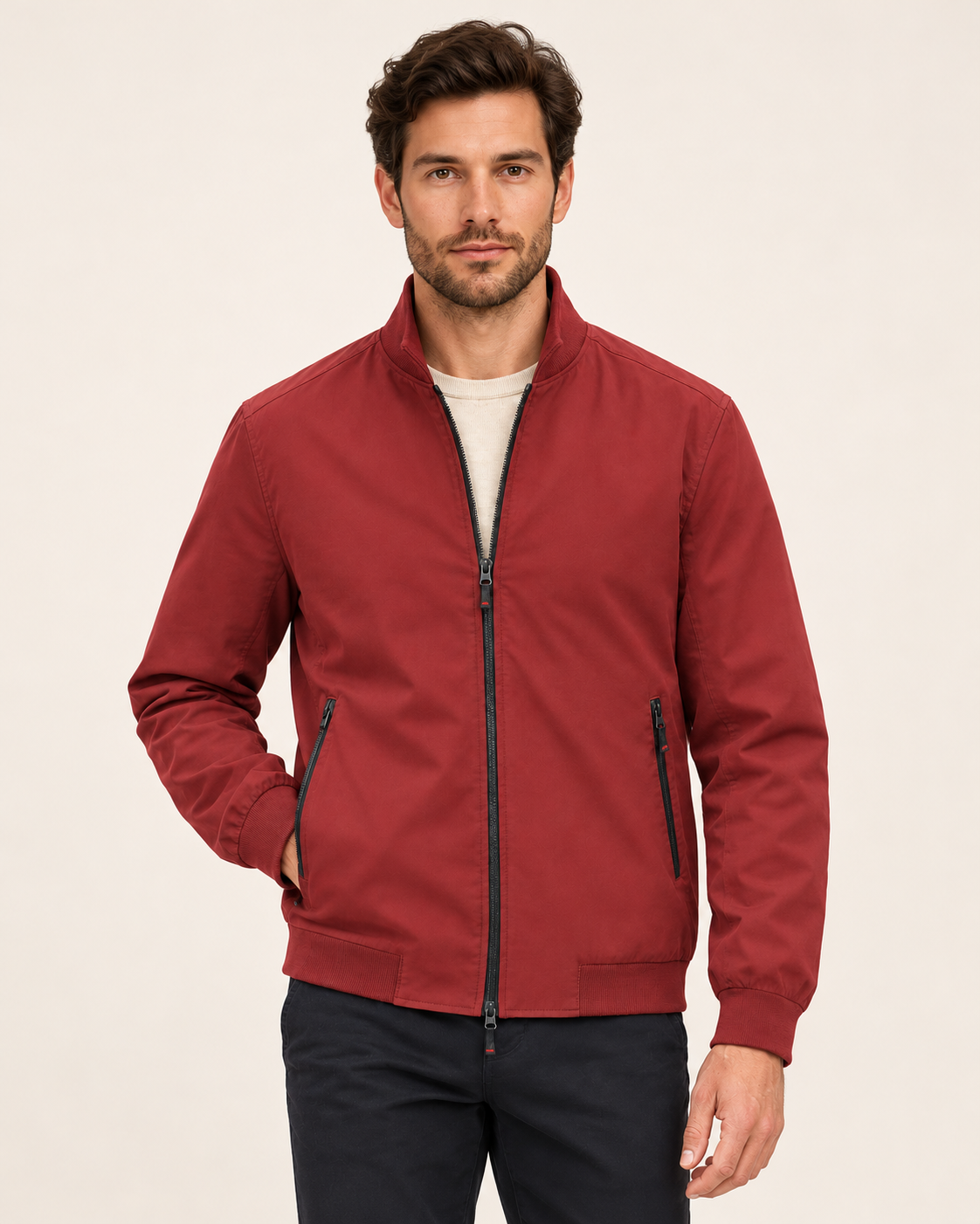 Men's Lightweight Zip Up Bomber Jacket