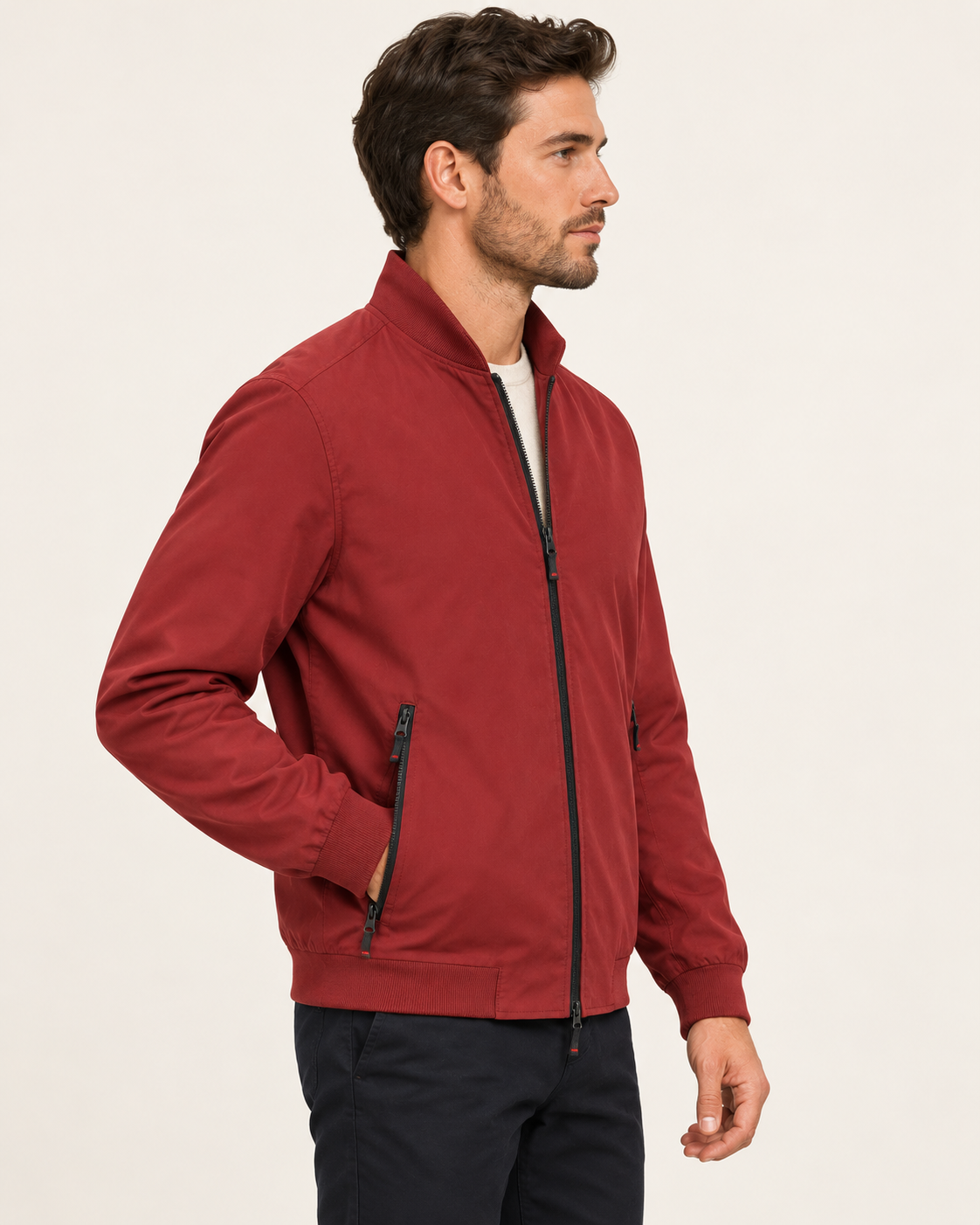 Men's Lightweight Zip Up Bomber Jacket