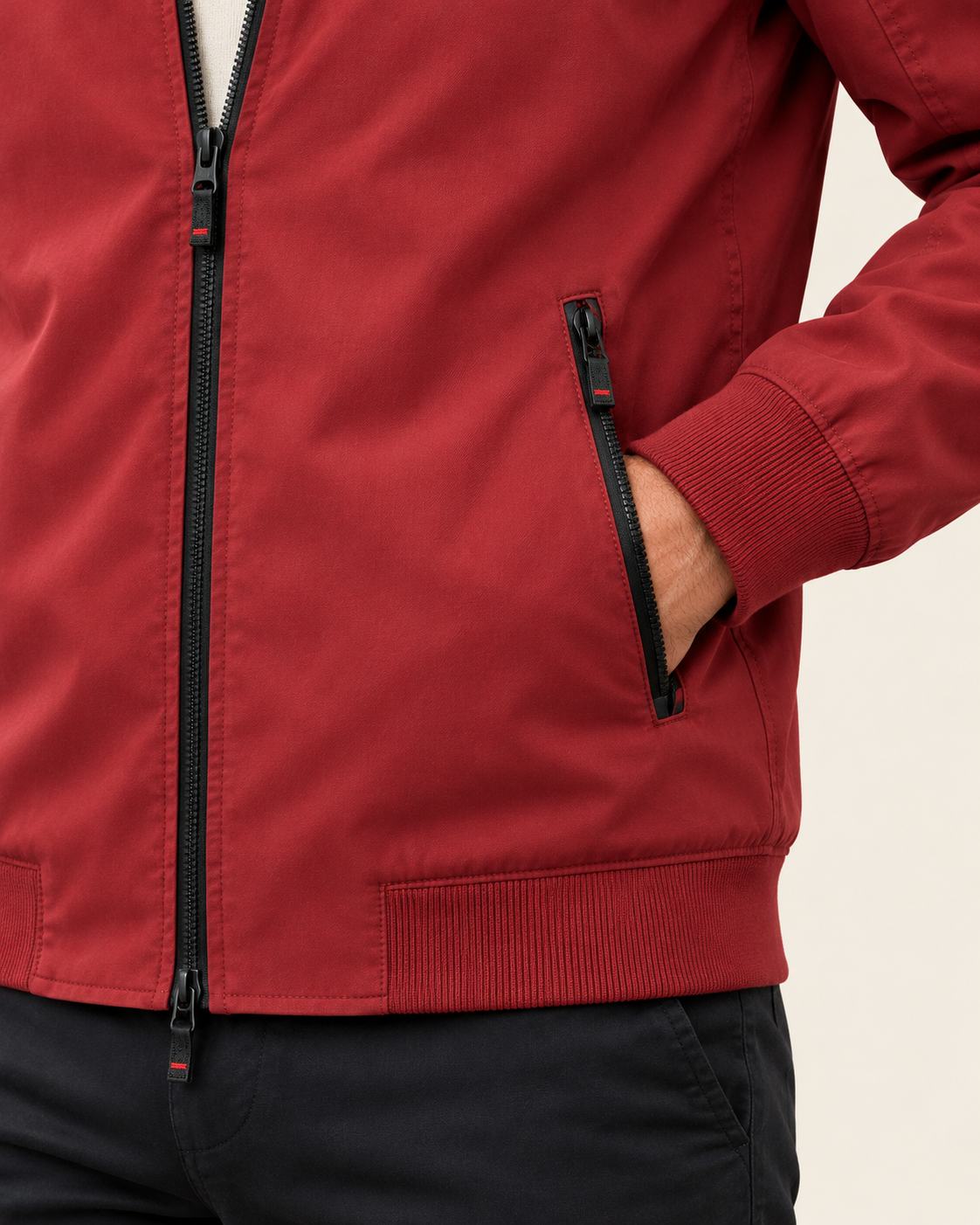 Men's Lightweight Zip Up Bomber Jacket
