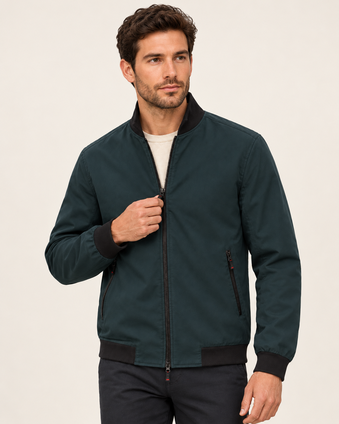 Men's Lightweight Zip Up Bomber Jacket