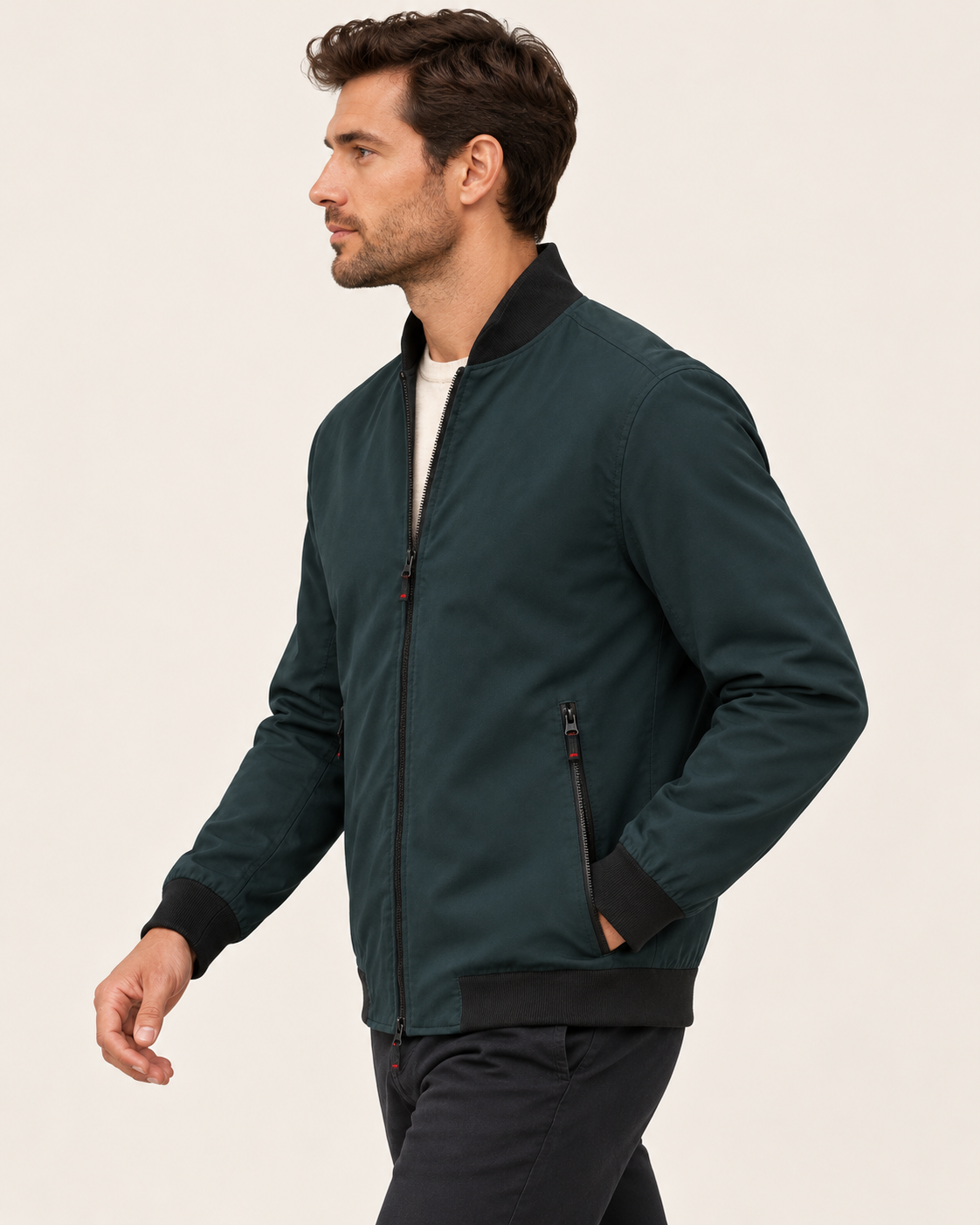 Men's Lightweight Zip Up Bomber Jacket
