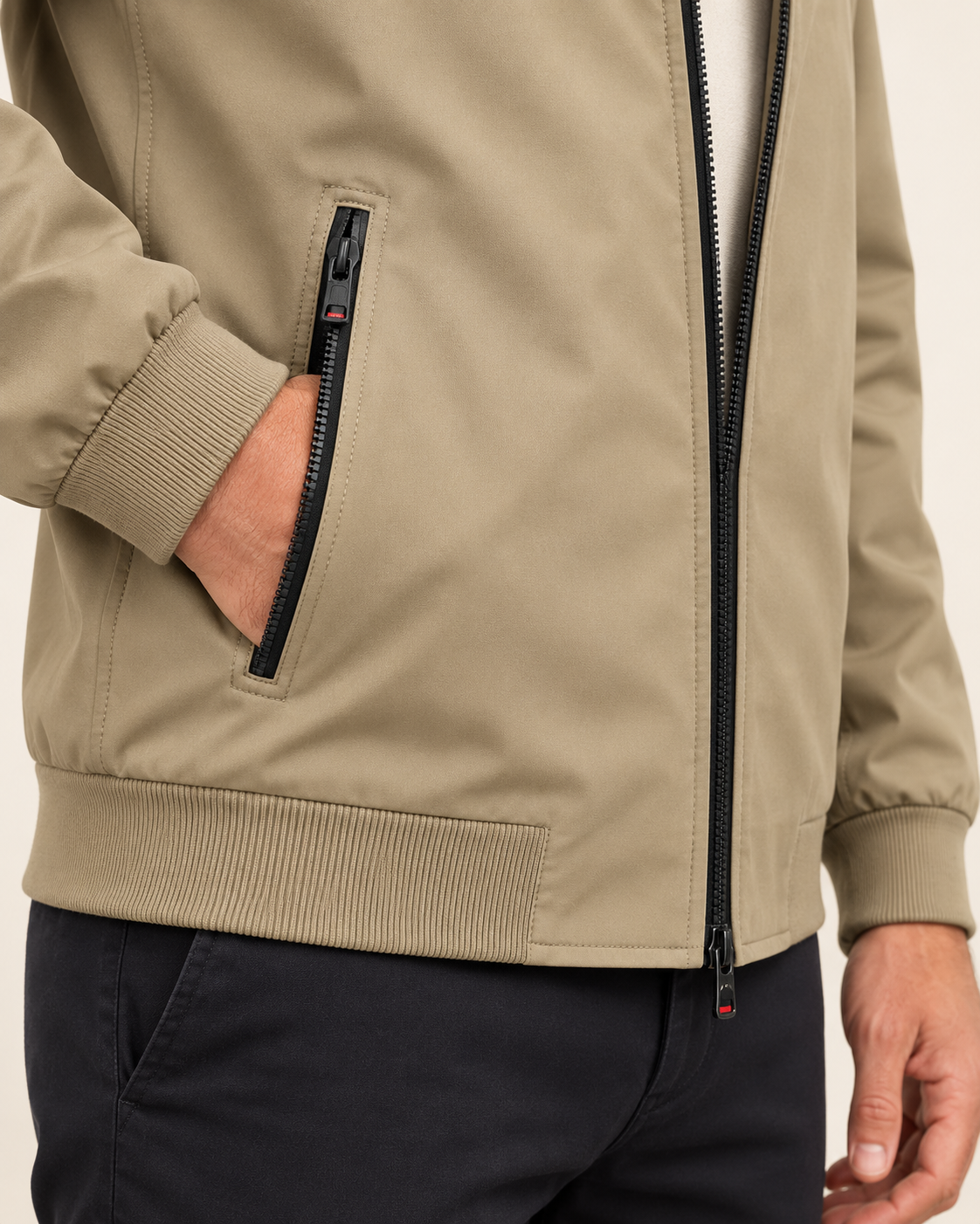 Men's Lightweight Zip Up Bomber Jacket