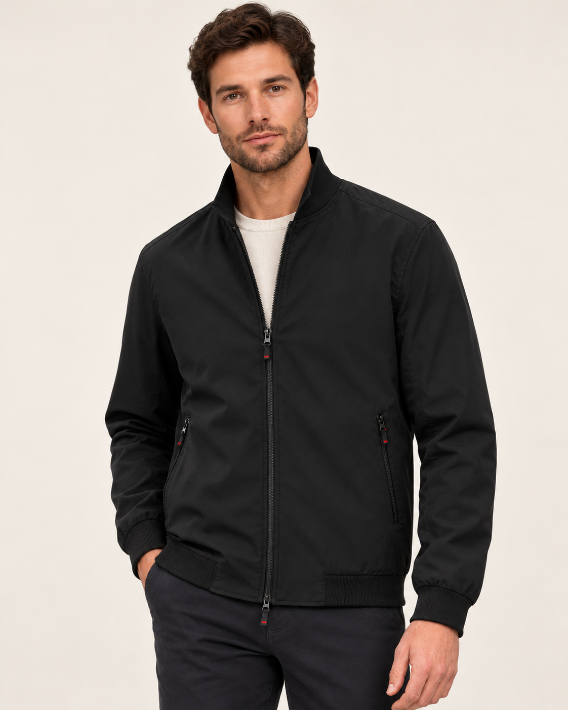 Men's Lightweight Zip Up Bomber Jacket